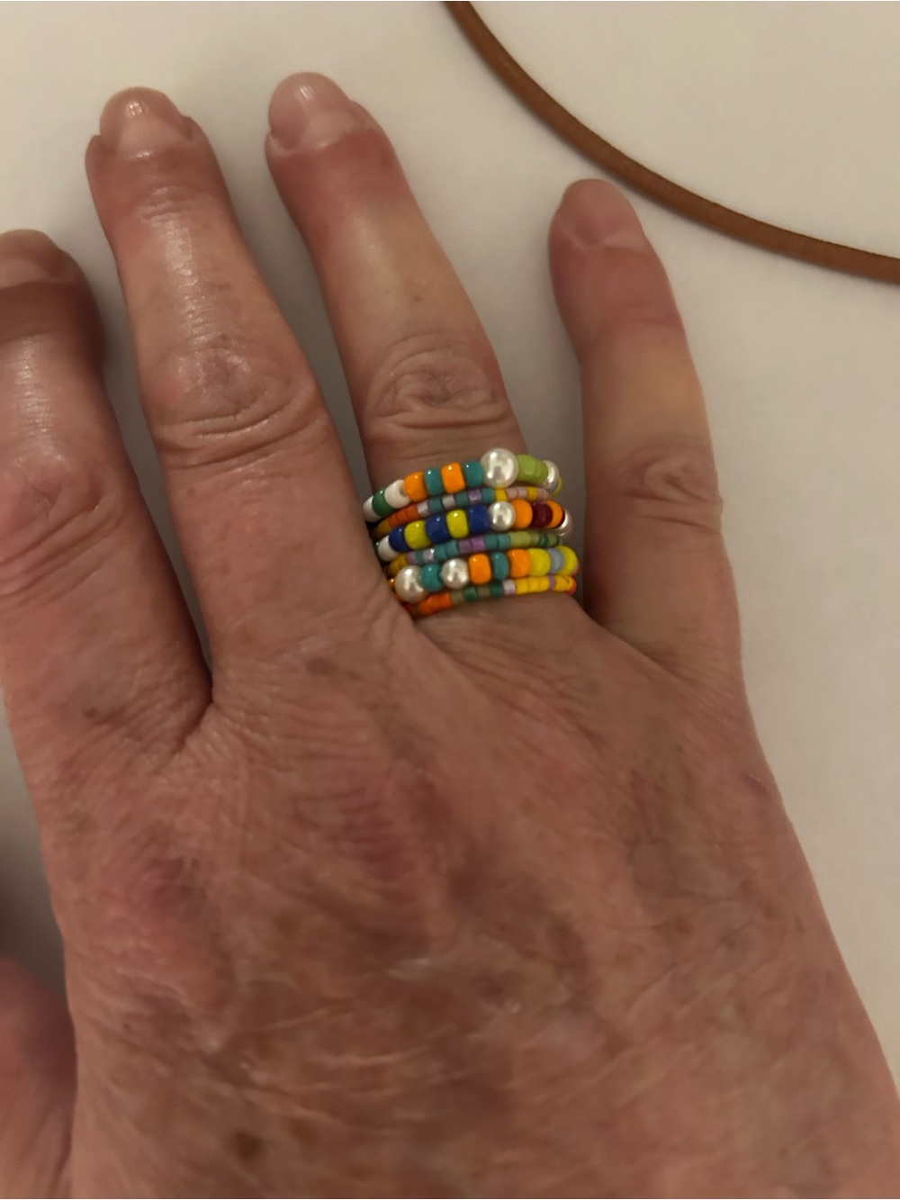 Roxanne Assoulin Multicolor Beaded Stretch Rings - Picture 3 of 4